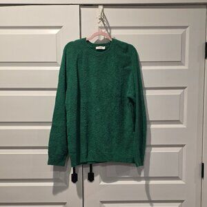 NWT: Sandro H22 Fuzzy Intense Green Sweater Size: XL